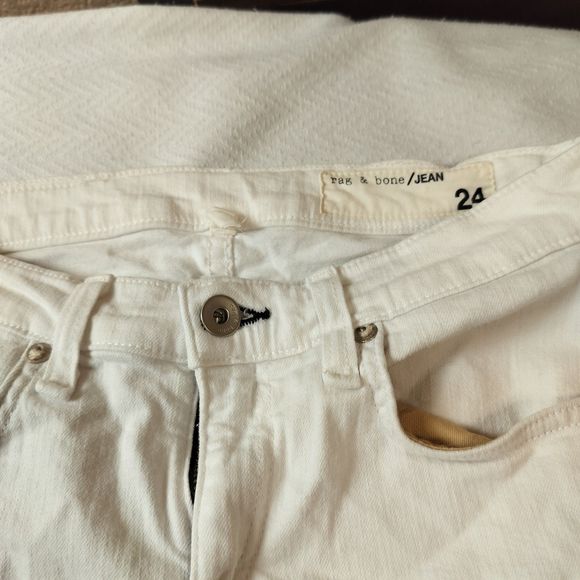 Women's Rag & Bone - Dre in Aged Bright White. Size 24. Japanese Selvedge Denim - Picture 2 of 10